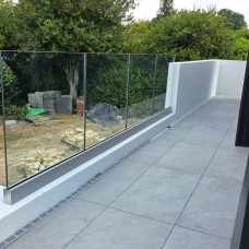 Frameless Glass Balustrade to a Raised Patio — Wombwell, Barnsley Frameless Glass Balustrade to a Raised Patio — Wombwell, Barnsley